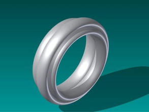 tri-bundle ring size 9 anelli art band moda gioielli il metallo semplice inox l'acciaio matrimonio 3d print model - Mito3D