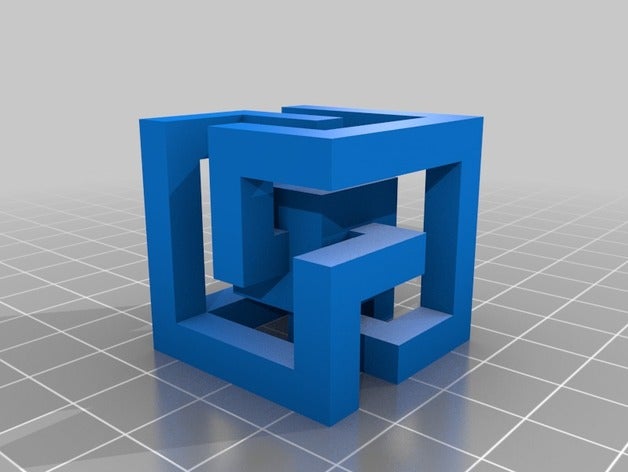 mini enigma küp matematik sanatı 3d geometrik labirent 3D print model - Mito3D
