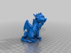 semplice scultura drago creato sculptris creature art 3d print model - Mito3D