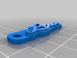 lau chave de cadeia organização personalizado 3d print model - Mito3D