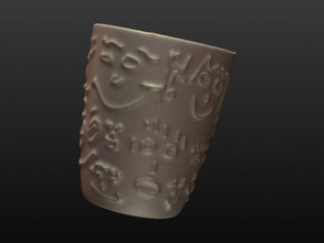 sculpt cup sculptures free hand openscad sculptris 3d print model - Mito3D
