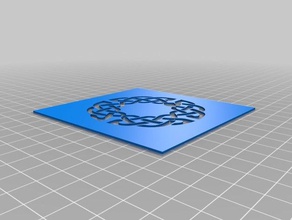 celtic Runde Knoten auf der Schablone Kunst-tools kundengebundene 3d print model - Mito3D