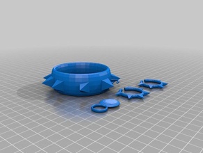 spiked bracelet matching earrings 3d printing 3d print model - Mito3D