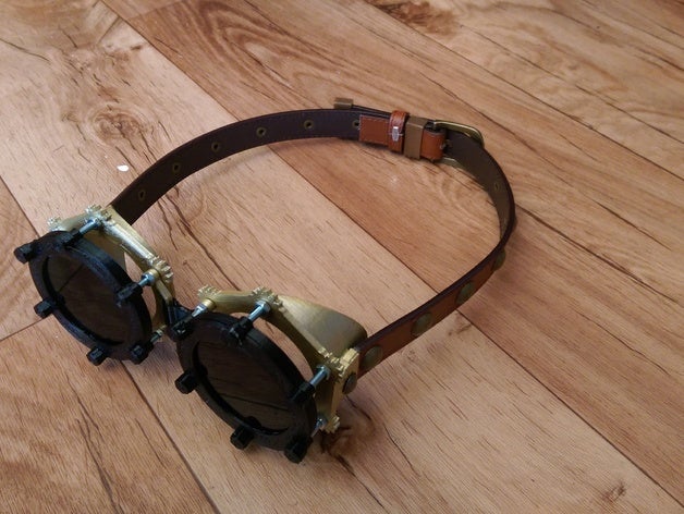 steampunk gözlük 3D print model - Mito3D