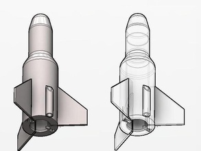 single use model rocket hobby diy estes fun pla printable supportless toy 3d print model - Mito3D
