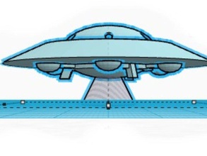 theyre coming take me away ha vehicles aliens flying saucer sci-fi 3d print model - Mito3D