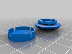 neopixel diffuser button 3d printing 3d print model - Mito3D