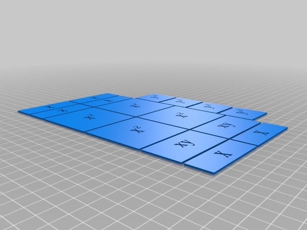 algebra piastrelle xy sq La stampa 3d 3D print model - Mito3D