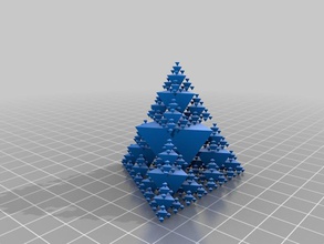 sierpinski pyramid v2 other art geometry math openscad openscadpy parametric 3d print model - Mito3D