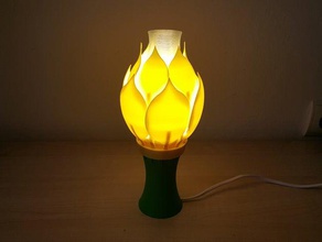 blossoming lamp e14 bulb - version decor art flower household kinetic sculpture supportless 3d print model - Mito3D