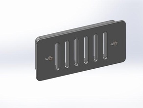 ajustable de la salida aire del panel montaje 120 x 50 los hogares 3d print model - Mito3D