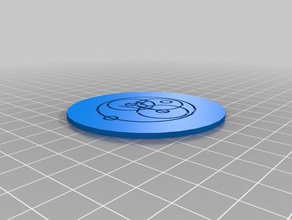 il mio personalizzato circolare gallifreyan moneta monete & distintivi su misura 3d print model - Mito3D