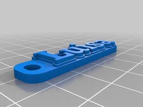 özelleştirilmiş çok satırlı etiket anahtarlığım organizasyon 3d print model - Mito3D