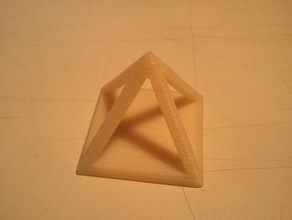 hollow calibration pyramid other 3d art geometry model supportless test 3d print model - Mito3D