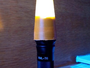 lanterna cone 26650 xml-t6-lanterna esporte & ao ar livre de 3d print model - Mito3D
