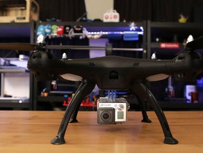 syma x8c gopro mount camera drone hero 3 quadcopter 3d print model - Mito3D