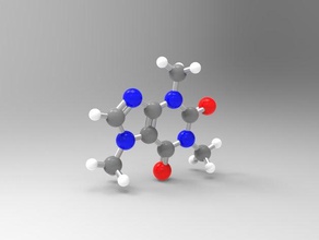 la caffeina biologia molecola 3d print model - Mito3D