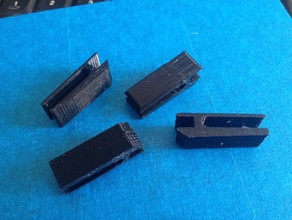 arduino materia 101 - perfil baixo de uma placa vidro clipes Impressora 3d peças 3d print model - Mito3D