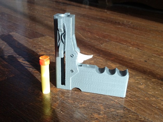 nerf silah mekanik oyuncaklar dart silahı köpük tabanca 3D print model - Mito3D