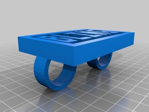 bling word rings customized 3d print model - Mito3D