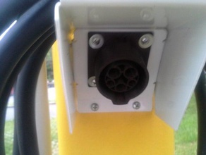 j1772 plug holder schneider ev charging stations automotive station electric vehicle 3d print model - Mito3D