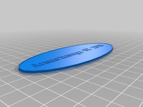 ovaler keychain Schlüsselanhänger kundengebundene 3d print model - Mito3D