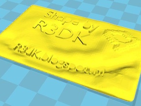 r3dk labl 004 business-Karte 3d print model - Mito3D
