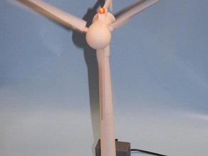 small wind turbine remix usb powered buildings & structures 3d print model - Mito3D