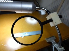 magnifier fixer lamp neck diy 3d print model - Mito3D