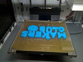 makers club sign 2d art signs 3d print model - Mito3D