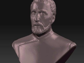 sir christoper lee memorial bust 1922 - 2015 sculptures christopher dooku star wars 3d print model - Mito3D