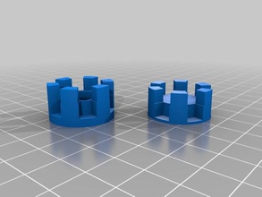 parametrische Klauenkupplung optionale Spinne Teile 3d print model - Mito3D