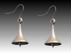 rain drop earrings accessories bell droplet fashion jewelry necklace pendant pendent raindrop 3d print model - Mito3D