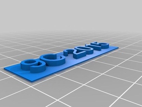 my customized simple text sign signs & logos 3d print model - Mito3D