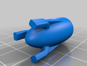 rocket ship shaped magnetic thumbtack organization rocketship 3d print model - Mito3D