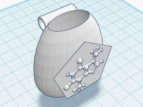 moléculaires des plantes de bijoux la mode molécule collier l'usine les pots graines théobromine 3d print model - Mito3D