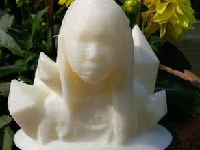 crystal growth bust sculptures 3d print model - Mito3D