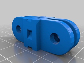gopro dupla 2-dupla curto acoplamento câmera personalizado 3d print model - Mito3D