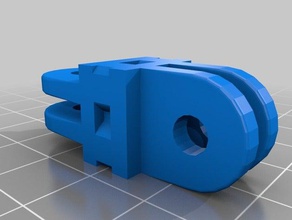 gopro double-2-double rotated short coupling camera customized 3d print model - Mito3D