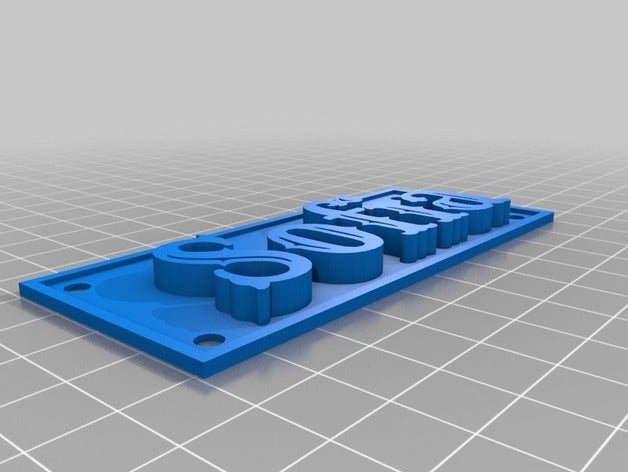 sofia Platte angepasst customiseable Wand ein Zeichen Dekor kundengebundene 3D print model - Mito3D