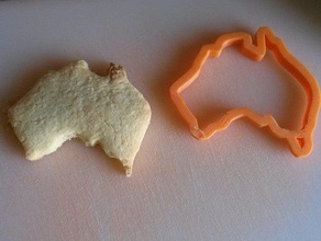 mapa de australia galleta cortador galletas cocina y comedor cookie 3d print model - Mito3D