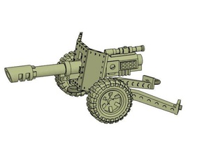 28mm affusto di cannone modello i veicoli 40k alternativa cannon trasporto conversione la pistola mano pesante il laser proxy robogear shield tehnolog l'arma a ruote 3d print model - Mito3D