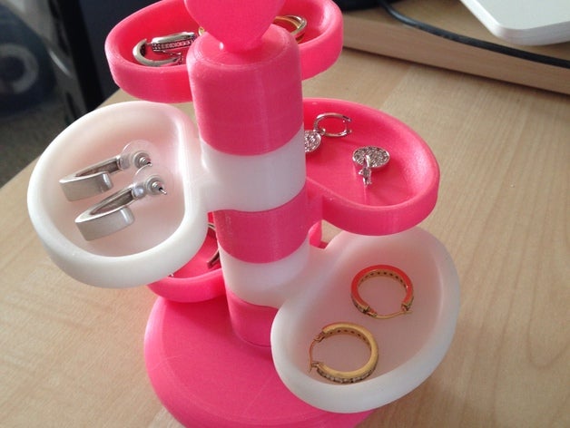 orecchino stand 5 livello gli orecchini 3D print model - Mito3D