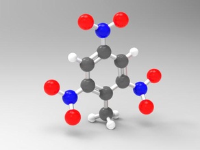 tnt molécula de engenharia bomba explosivo 3d print model - Mito3D