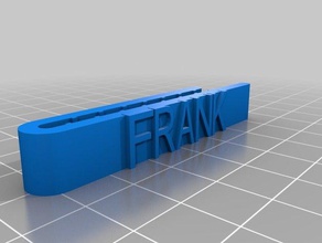 frank cravate clip2 accessoires personnalisé 3d print model - Mito3D