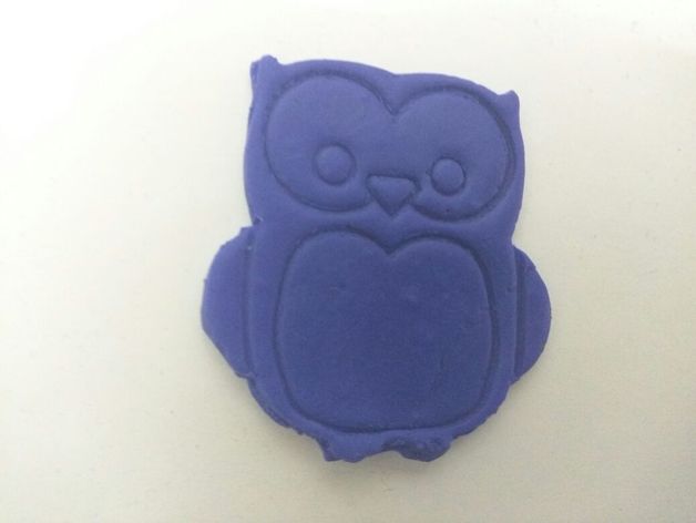 simple owl cookie-cutter art tools cookie cutter dascalu dftba embed metal pattern yuval zzcube 3D print model - Mito3D