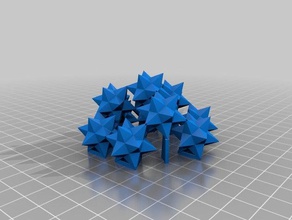mathematical maths shape fractal geode star dodecahedron math 3d print model - Mito3D