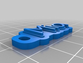 mia keychain organization customized 3d print model - Mito3D