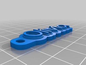 olivia keychain organization customized 3d print model - Mito3D