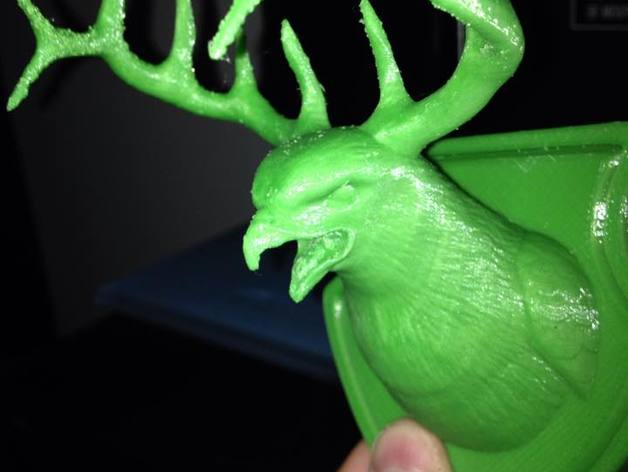 crazy bird trophy animals deer head 3D print model - Mito3D